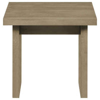 Decker Square Occasional Side End Table Natural Oak