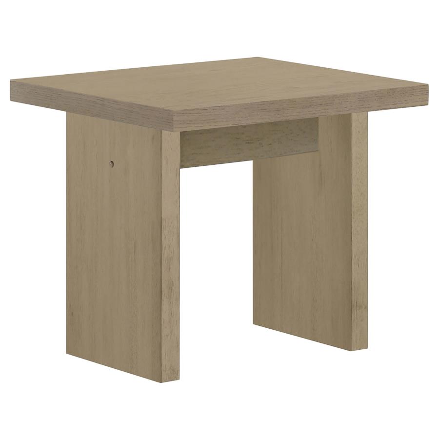 Home & Sleep Outlet - Decker Square Occasional Side End Table Natural Oak