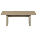Decker 47-Inch Rectangular Cocktail Coffee Table Natural Oak