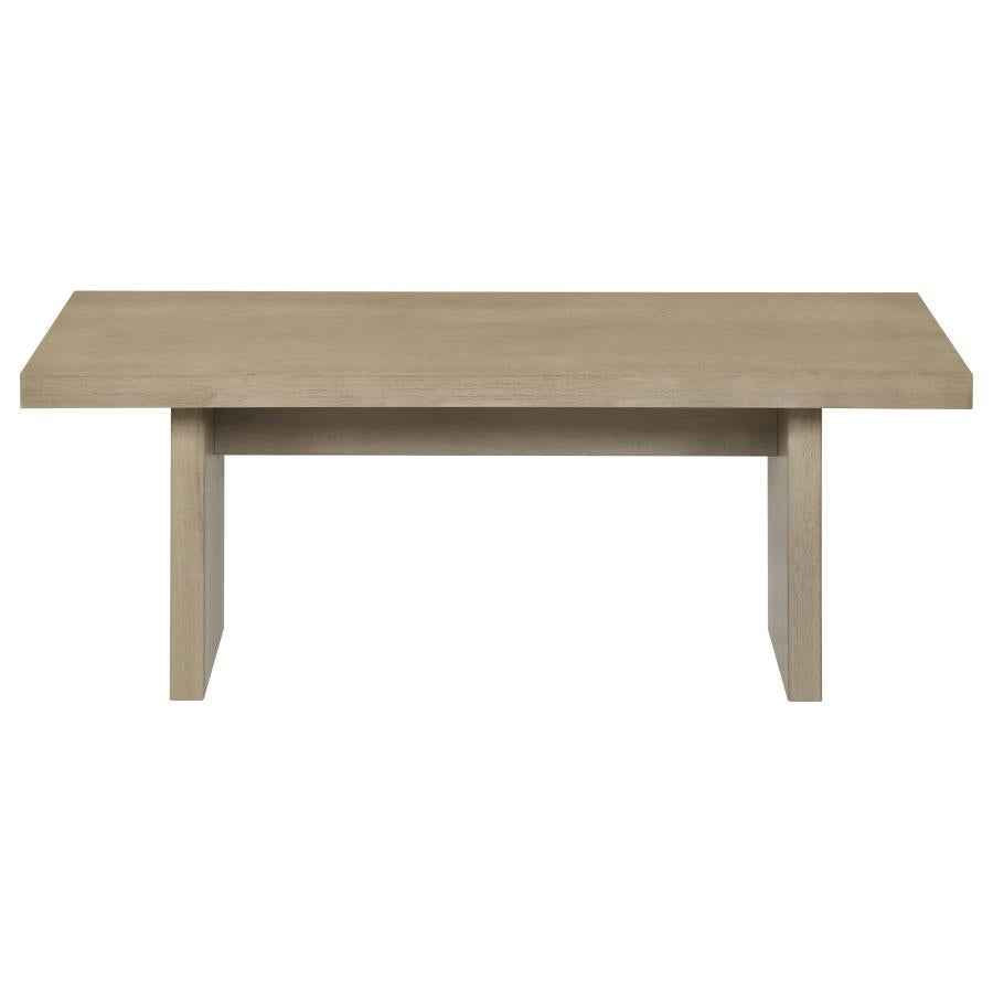 Decker 47-Inch Rectangular Cocktail Coffee Table Natural Oak