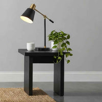 Decker Square Occasional Side End Table Black