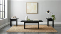 Decker Square Occasional Side End Table Black