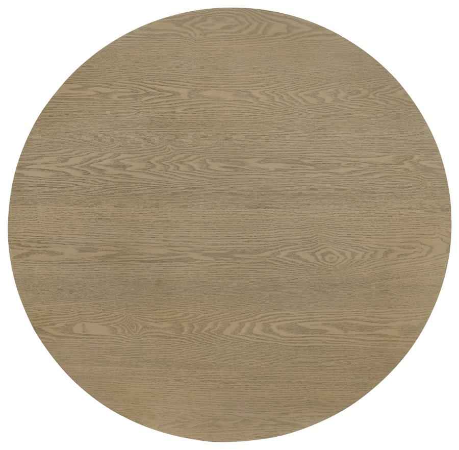 Hamlyn Round Fluted Occasional Cocktail Coffee Table Natural Oak