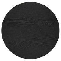 Hamlyn Round Fluted Occasional Side End Table Black