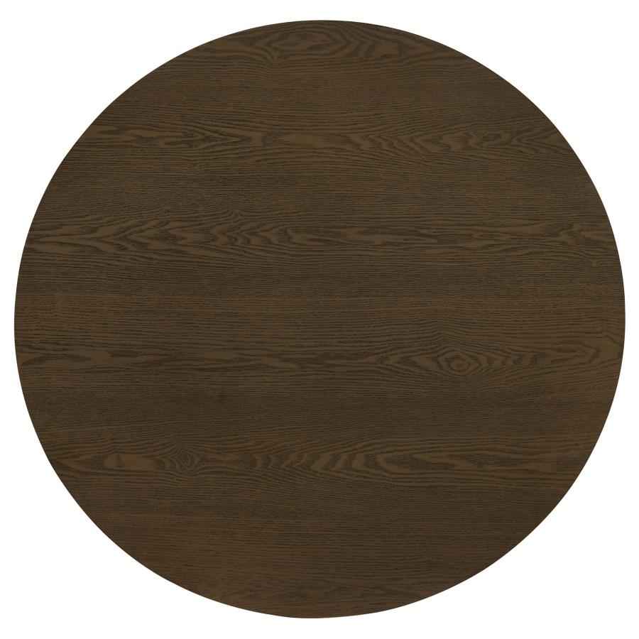 Hamlyn Round Fluted Occasional Cocktail Coffee Table Walnut