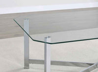 Cronin Square Tempered Glass Top Side End Table Chrome