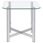 Home & Sleep Outlet - Cronin 2-piece Tempered Glass Top Coffee Table Set Chrome