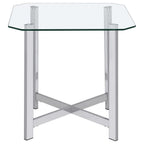 Home & Sleep Outlet - Cronin 3-piece Tempered Glass Top Coffee Table Set Chrome