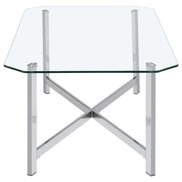 Cronin 3-piece Tempered Glass Top Coffee Table Set Chrome