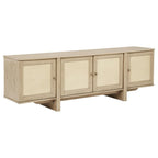 Home & Sleep Outlet - Kailani 79-inch 4-door Cane TV Stand Media Console Beige Oak