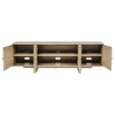Kailani 79-inch 4-door Cane TV Stand Media Console Beige Oak