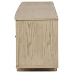 Home & Sleep Outlet - Kailani 79-inch 4-door Cane TV Stand Media Console Beige Oak
