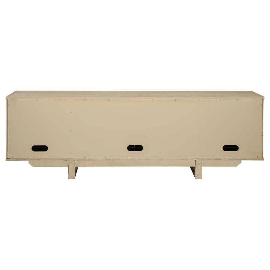 Home & Sleep Outlet - Kailani 79-inch 4-door Cane TV Stand Media Console Beige Oak