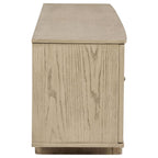 Home & Sleep Outlet - Kailani 79-inch 4-door Cane TV Stand Media Console Beige Oak