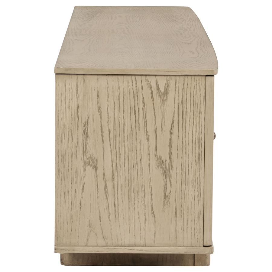 Home & Sleep Outlet - Kailani 79-inch 4-door Cane TV Stand Media Console Beige Oak