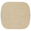 Kailani Coastal Square End Side Table with Shelf Beige Oak