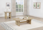 Home & Sleep Outlet - Kailani 2-piece Coastal Coffee and End Table Set Beige Oak