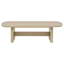 Kailani 2-piece Coastal Coffee and End Table Set Beige Oak