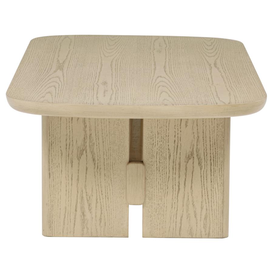 Home & Sleep Outlet - Kailani 2-piece Coastal Coffee and End Table Set Beige Oak