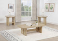 Home & Sleep Outlet - Kailani 3-piece Coastal Coffee and End Table Set Beige Oak