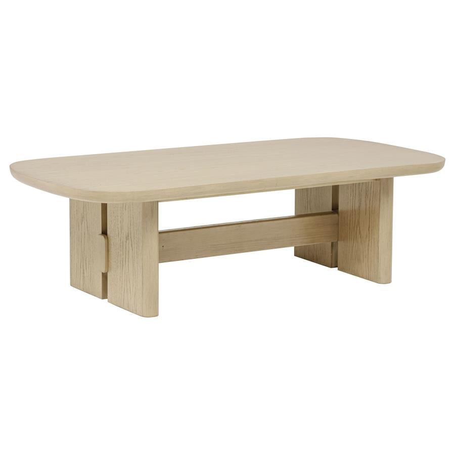 Home & Sleep Outlet - Kailani 3-piece Coastal Coffee and End Table Set Beige Oak