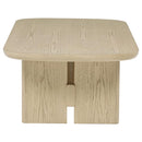 Kailani 3-piece Coastal Coffee and End Table Set Beige Oak