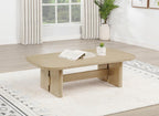 Home & Sleep Outlet - Kailani Coastal Rectangular Cocktail Coffee Table Beige Oak