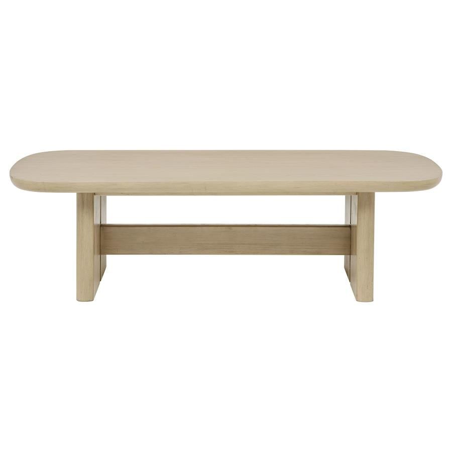 Home & Sleep Outlet - Kailani Coastal Rectangular Cocktail Coffee Table Beige Oak