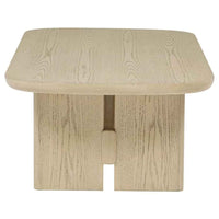 Kailani Coastal Rectangular Cocktail Coffee Table Beige Oak