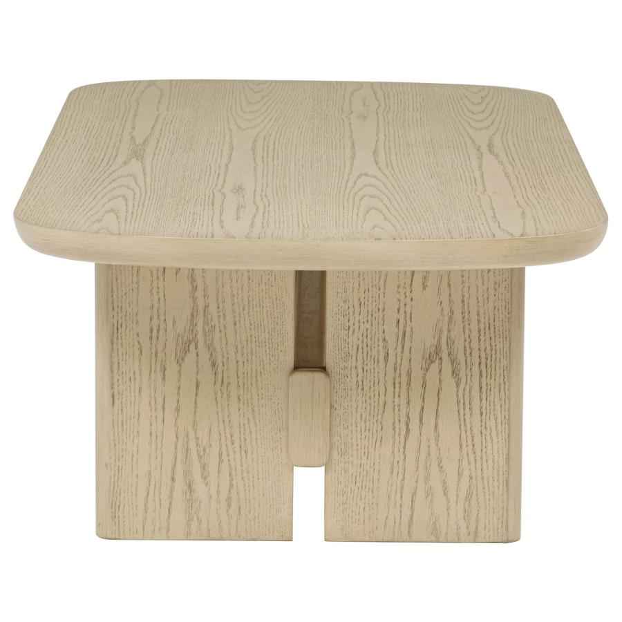 Kailani Coastal Rectangular Cocktail Coffee Table Beige Oak