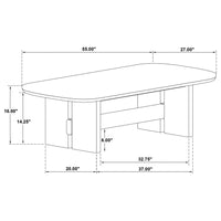 Kailani Coastal Rectangular Cocktail Coffee Table Beige Oak
