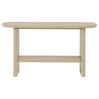Home & Sleep Outlet - Kailani Coastal Sofa Console Table with Shelf Beige Oak