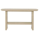 Kailani Coastal Sofa Console Table with Shelf Beige Oak