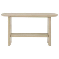 Kailani Coastal Sofa Console Table with Shelf Beige Oak