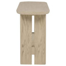 Kailani Coastal Sofa Console Table with Shelf Beige Oak
