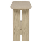 Home & Sleep Outlet - Kailani Coastal Sofa Console Table with Shelf Beige Oak
