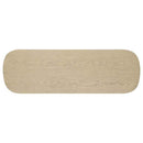 Kailani Coastal Sofa Console Table with Shelf Beige Oak