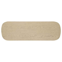 Kailani Coastal Sofa Console Table with Shelf Beige Oak