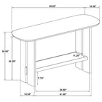 Home & Sleep Outlet - Kailani Coastal Sofa Console Table with Shelf Beige Oak