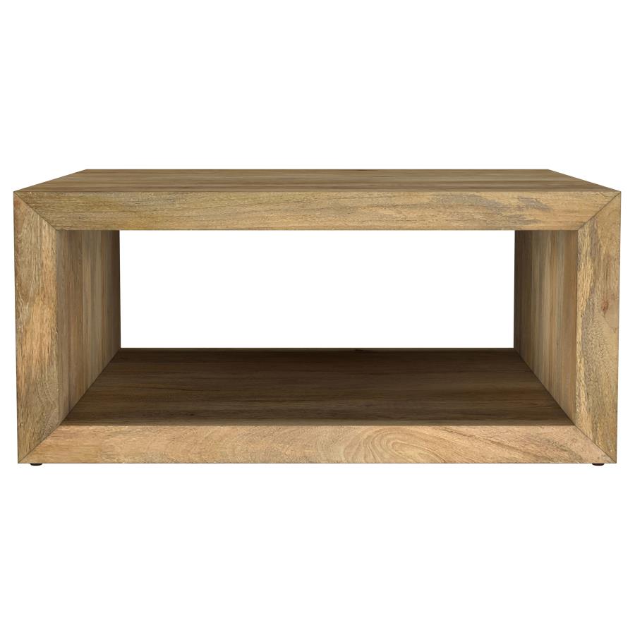Home & Sleep Outlet - Benton Square Solid Mango Wood Coffee Table Natural
