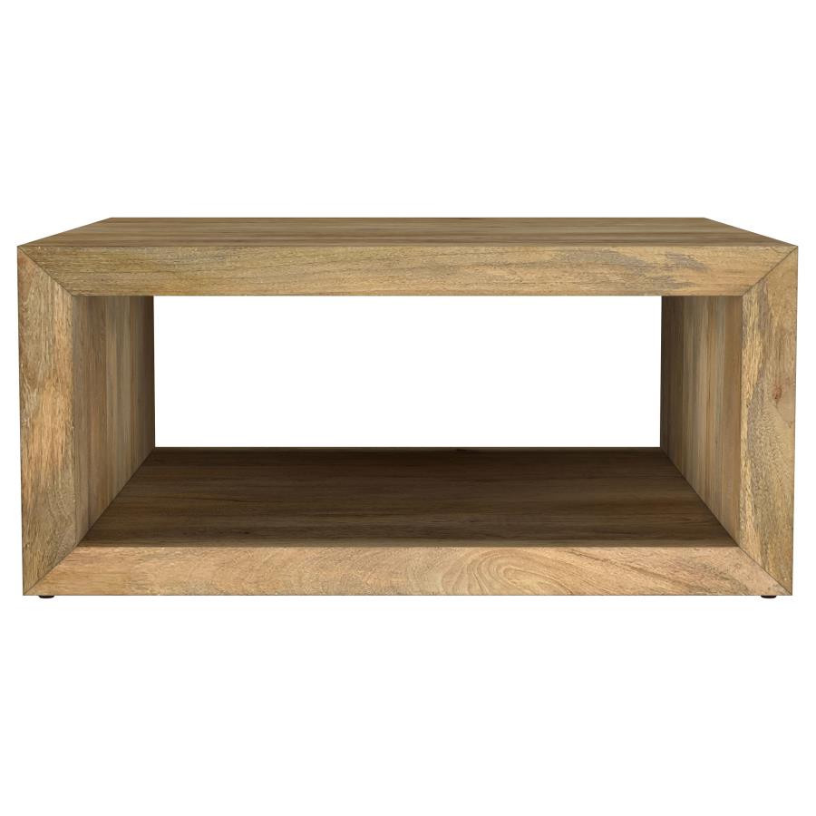 Home & Sleep Outlet - Benton Square Solid Mango Wood Coffee Table Natural