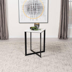 Home & Sleep Outlet - Tobin Square Marble Top End Table White and Black