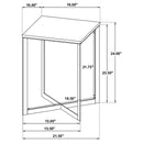 Tobin Square Marble Top End Table White and Black