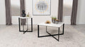 Home & Sleep Outlet - Tobin 2-piece Marble Top Coffee and End Table Set White