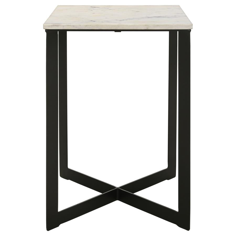 Home & Sleep Outlet - Tobin 2-piece Marble Top Coffee and End Table Set White