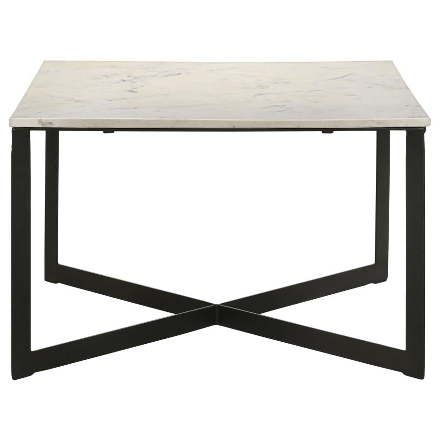 Home & Sleep Outlet - Tobin 2-piece Marble Top Coffee and End Table Set White