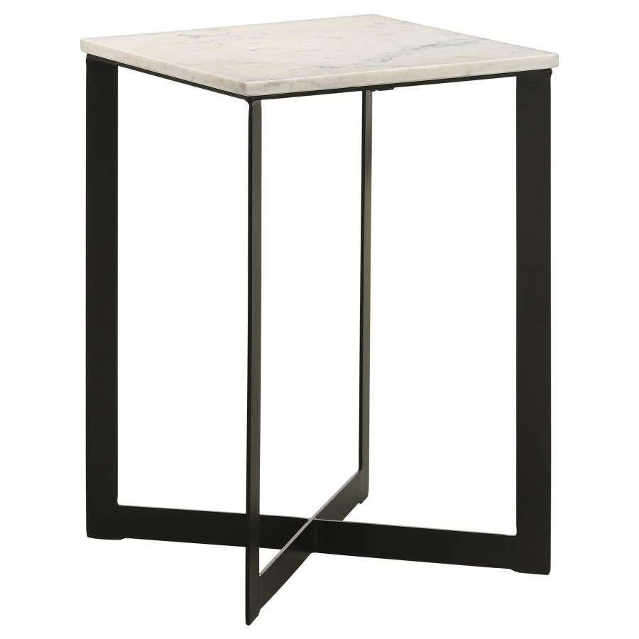 Home & Sleep Outlet - Tobin 3-piece Marble Top Coffee and End Table Set White