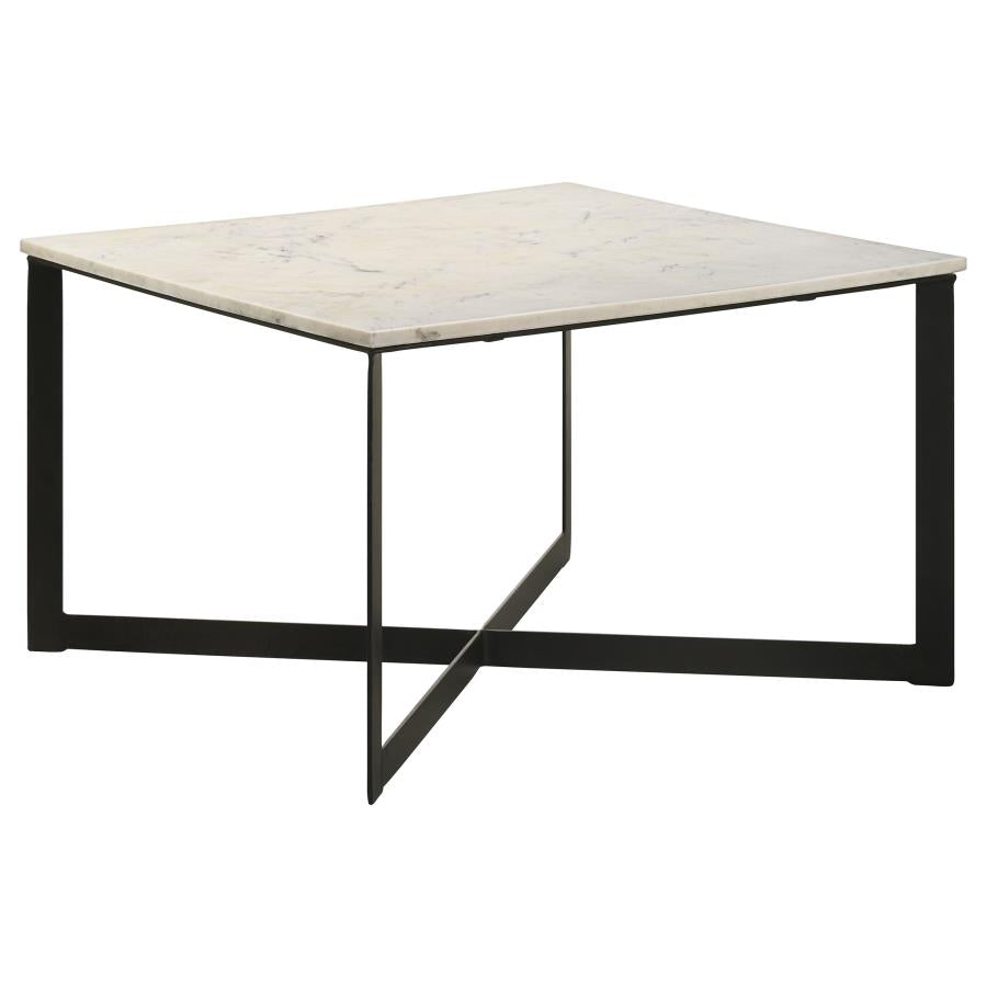 Home & Sleep Outlet - Tobin 3-piece Marble Top Coffee and End Table Set White