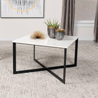 Home & Sleep Outlet - Tobin Square Marble Top Coffee Table White and Black