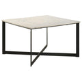 Home & Sleep Outlet - Tobin Square Marble Top Coffee Table White and Black